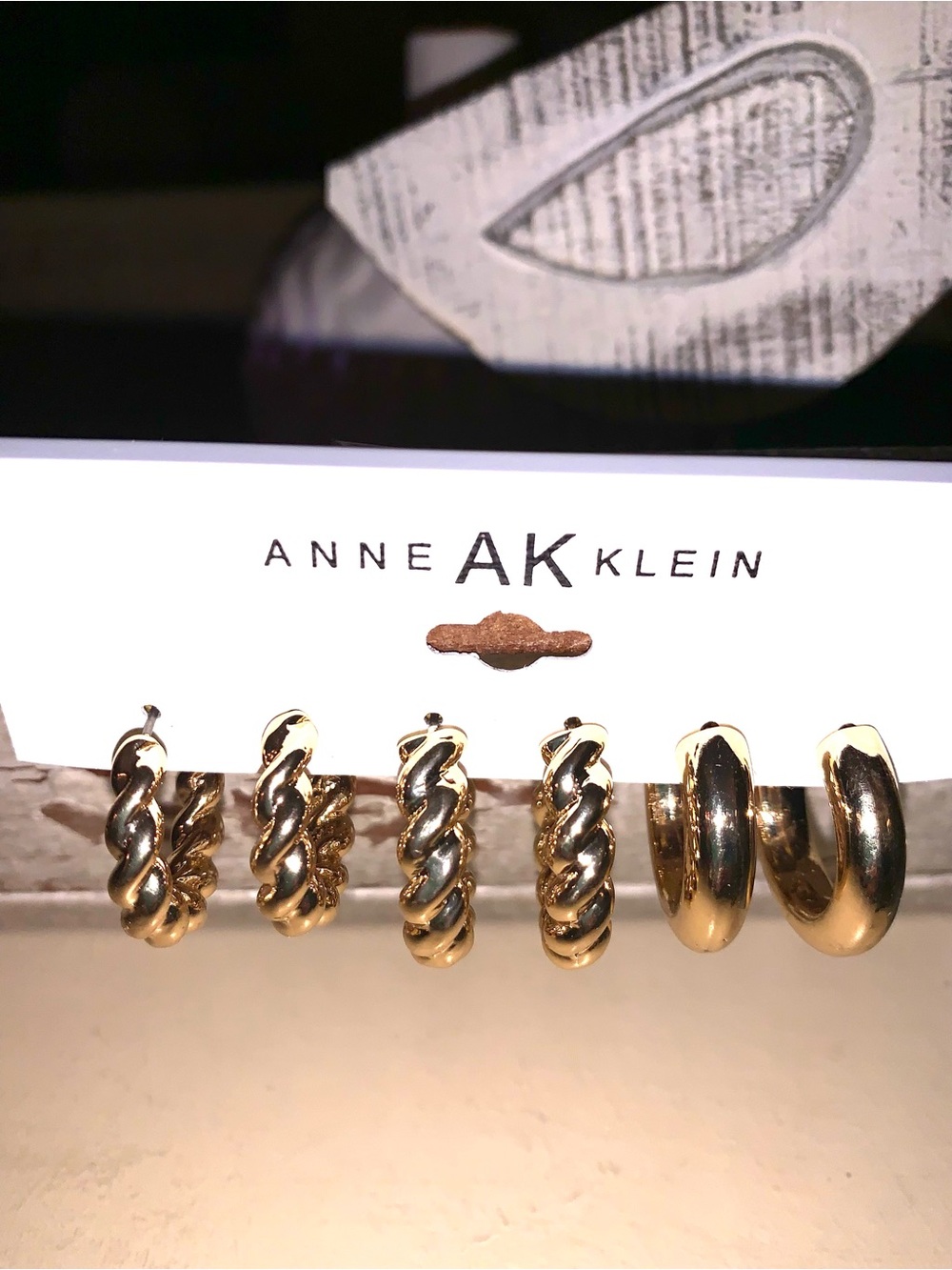 Anne Klein Gold-Tone Mixed Hoop Earring Set
